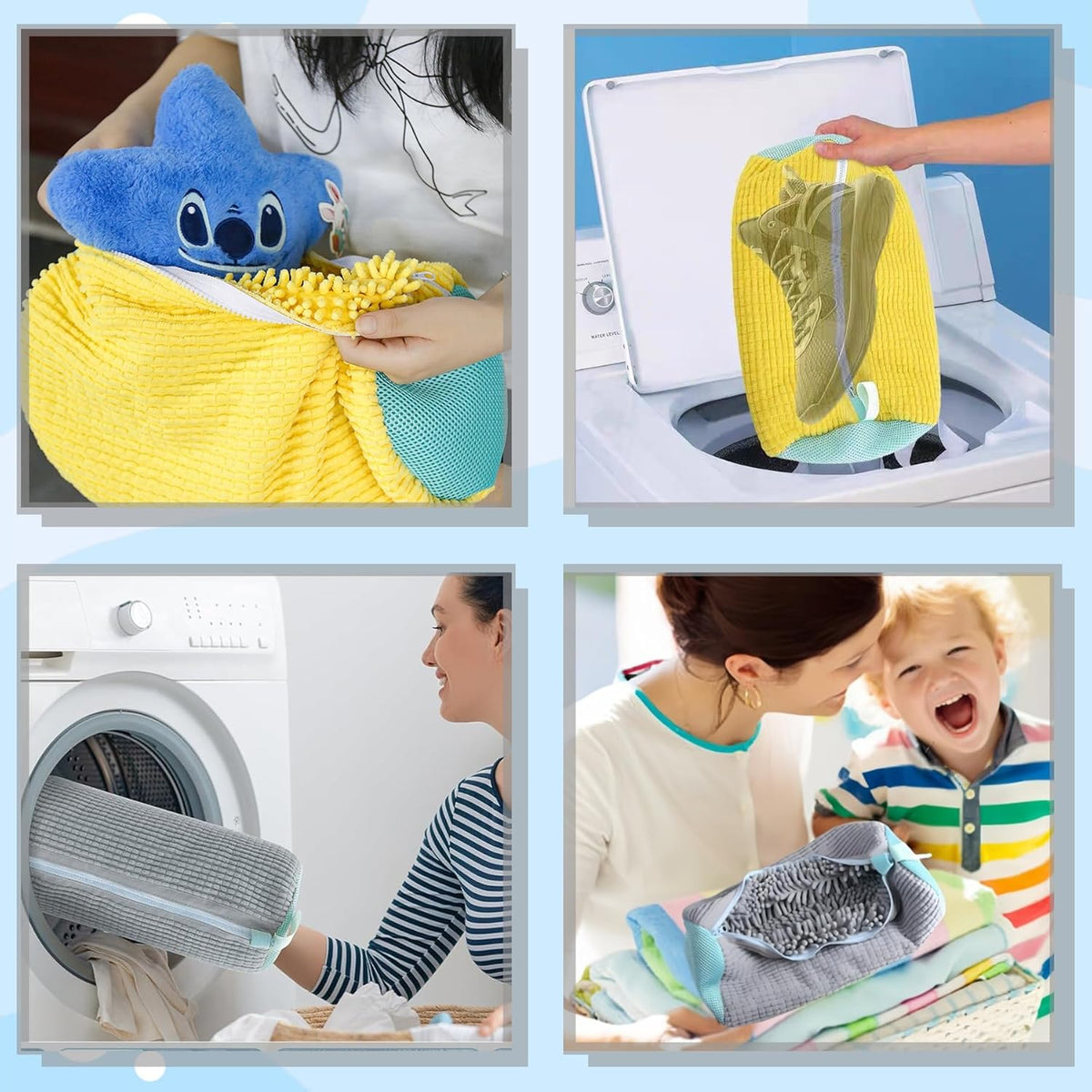 Shoe Laundry Bag with Soft Brush